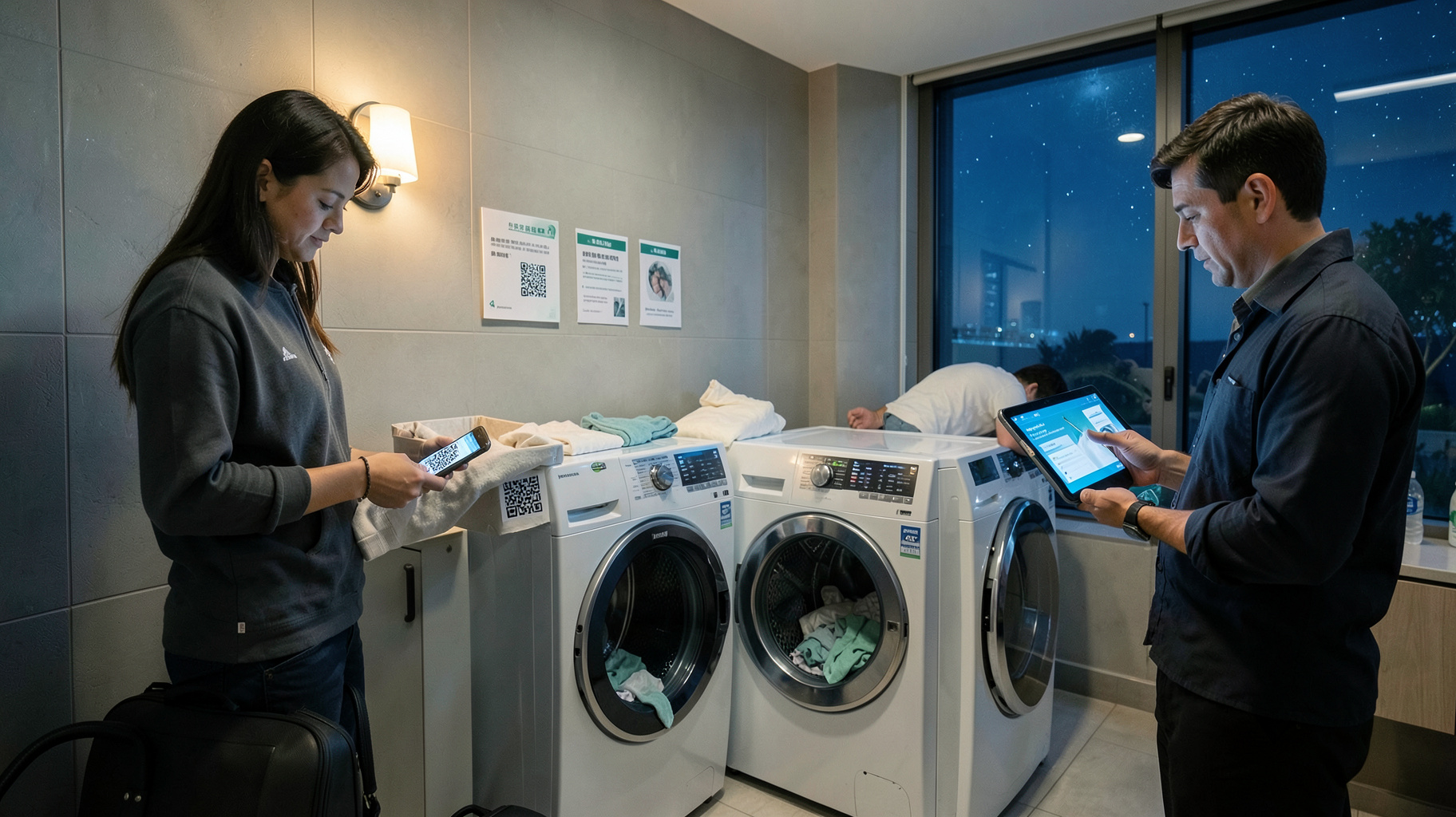 パナソニックのLAUNDROOMがQRコード決済対応へ、宿泊施設の洗濯体験はどう変わるか